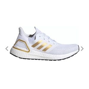 Women’s Adidas Ultraboost 20 Size 6 White/Gold